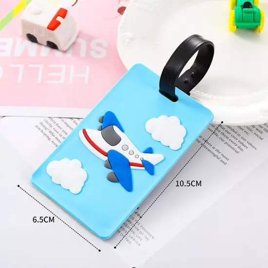 Cartoon Waterproof PVC Travel School Name ID Suitcase Label Luggage Tag Bag Tag