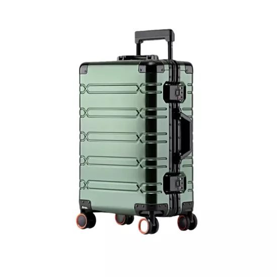 All Aluminum-magnesium Alloy Travel Suitcase Men's Business Rolling Luggage on