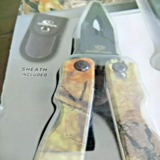 2PK 15-IN1MULTI TOOL AND KNIFE,SHEATH MOSSY OAK CAMOUFLAGE STAINLESS BLADE