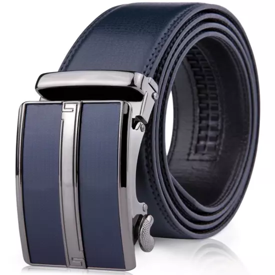 Microfiber Leather Mens Ratchet Belt Belts For Men Adjustable Automatic Buckle