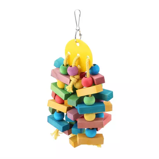 Parrot Toy Bird Toys Hanging Wooden Toy Parrot Swing Suitable for Parrots and