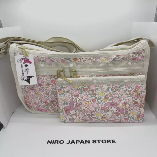 LeSportsac My Melody Sanrio Crossbody Shoulder Bag tote bag Pouch 25×36×14cm