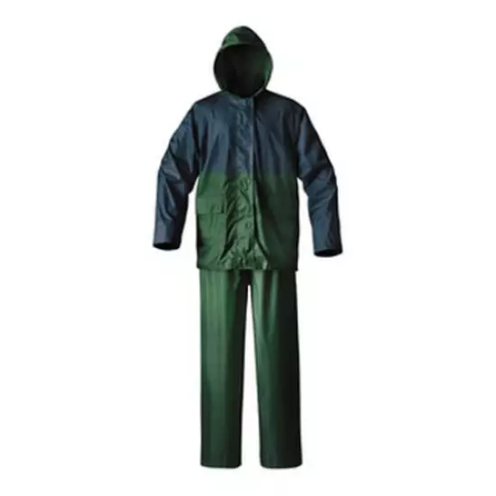 Waterproof Rain Suit XXL Hunting Fishing Jacket Pant Outdoor Green Blue Hood