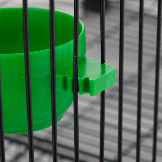 6 Pcs Bird Mini Plastic Feeder Parrot Small Food Water Bowl Cage Sand Cup Feedin