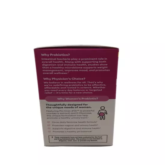 Physician's Choice Women's Probiotic 60 Delayed Release Capsules Exp 03/26/2026