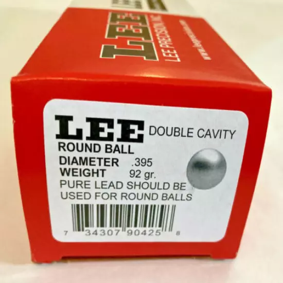 LEE 90425 2-CAVITY ROUND BALL MOLD .395 DIAMETER 92 GRAIN (INSURED SHIP)