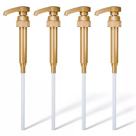 4Pcs Coffee Syrup Pump Dispenser - Pumps Torani Gold 