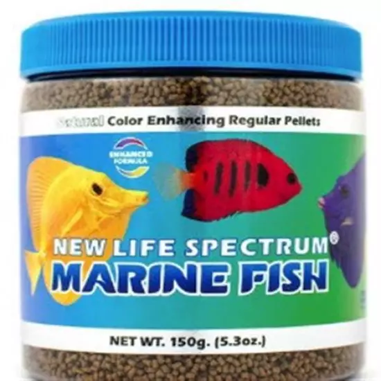 New Life Spectrum Marine Fish Food Regular Color Enhancing Sinking Pellet 150g