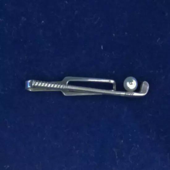 Antique Silver golf club Tie Pin, circa 1950's