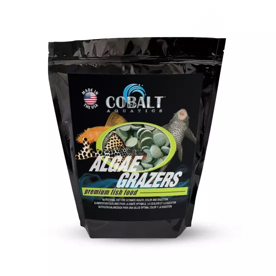 Cobalt Algae Grazers, 6 lbs - Plant-Based Diet for Plecos & Algae Eaters | Hi...