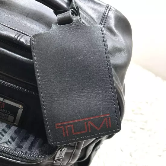 Tumi Rucksack A4 Size Nappa Leather Large Capacity Black Business Class