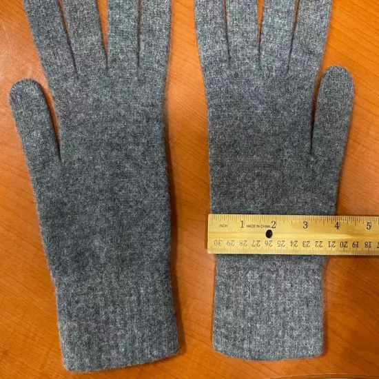 100% SHEEP WOOL Gloves, Men's/Women's Gloves, Warm Soft Winter Gloves, M/L, Gray