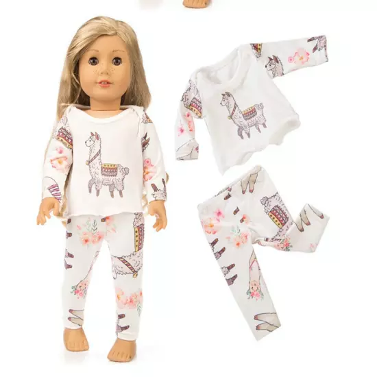 Alpaca pagamas set made for 18'' American Girl Doll shirt & pants