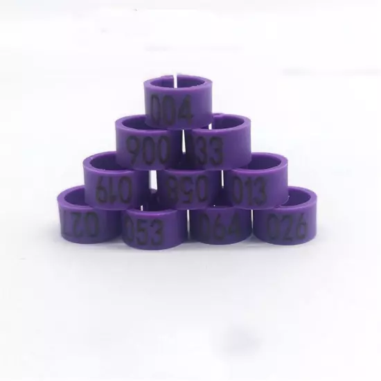 100PCS 10mm Bird Rings Leg Foot Bands For Pigeon Parrot Clip Rings Number