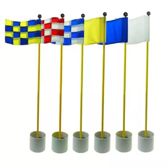 Crestgolf 3Sets Backyard Practice Golf Hole Pole Cup Flag Sticks, 3 Sections,...