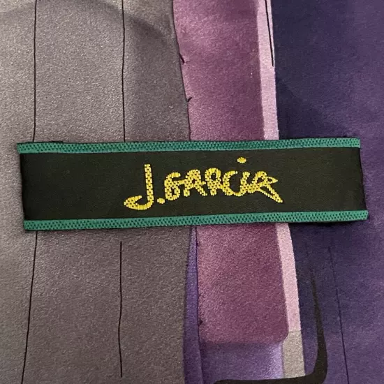 Vintage J. Garcia Purple Modern Furniture Collection Thirty Seven 100% Silk