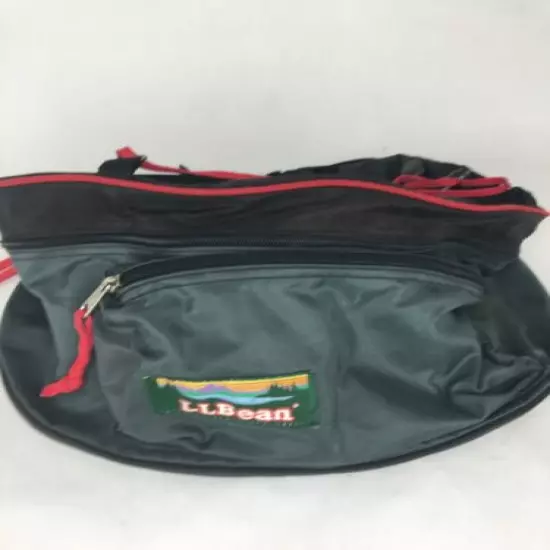 Vintage LL Bean Deluxe Fanny Pack WaistBag Black Hiking Bag Unisex Size Large 