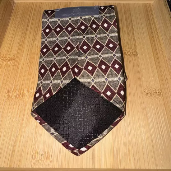 Woodward Multicolor Geometric Silk Tie - 56L 4.0W