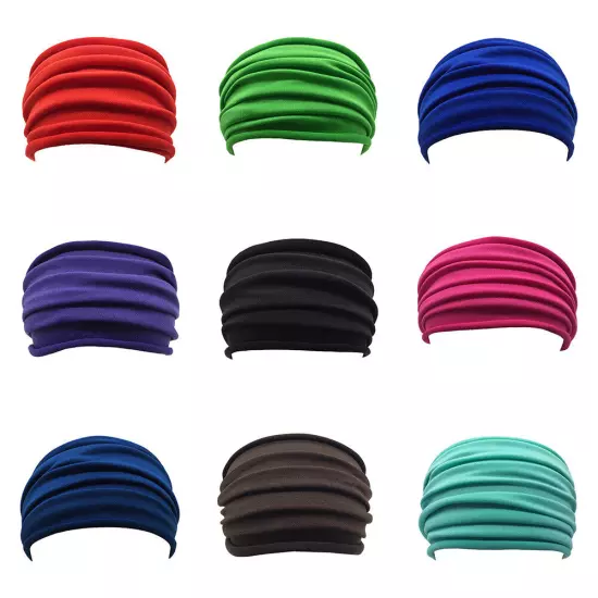 Elastic Stretch Wide Headband Hairband Running Yoga Turban Women Soft Head Wrap