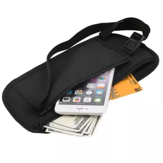 Stealthy Travel Waist Pack: Passport Money Belt & Security Wallet