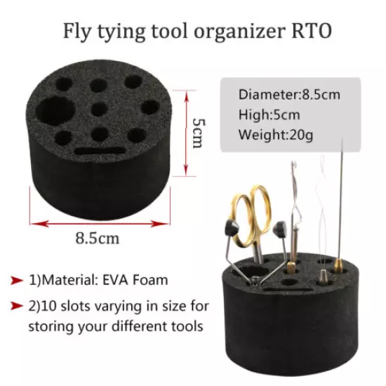 Unifishing Fly Tying Tool Organizer/Station/Bar Tool Post Caddy Rotating DIY