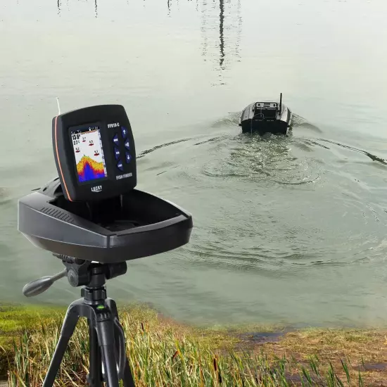 Remote Control Bait Boat Fish Finder 3.5" LCD 300m Depth Range 100M Wireless