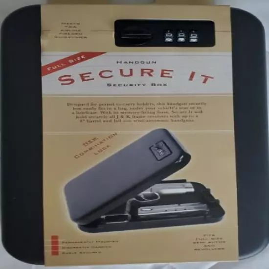 Secure It Handgun SECURITY BOX - Locking - TSA OK'D New!