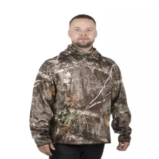 REALTREE Men's Edge Camo Tech Hoodie w/ Built-In Neck Gaiter 2XL