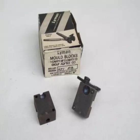 Lyman #451 RB Single Cavity Round Ball Bullet Mould Blocks