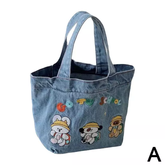 Japanese Cute Bento Bag Handbag Canvas Lunch Box Portable B8Z3 щυ