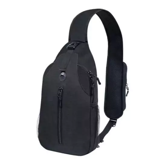 Sling-Bag Crossbody-Bag Women-Men Backpack-Daypack - Hiking Chest Black Black