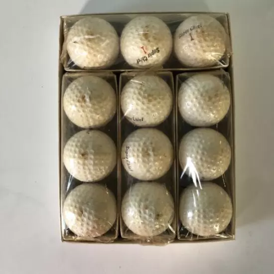 Vintage Super Chief American Golf Balls One Dozen Unopened Made in USA