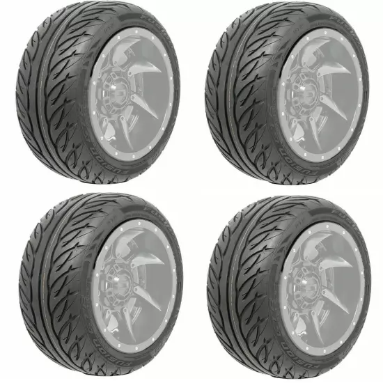 Golf Cart GTW 215/40-12 Fusion GTR DOT Street Tire | 19" Tall | Set of 4