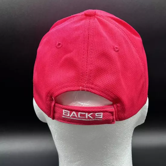 PGA Tour Back 9 Ladies Hat Pink Strapback Poly Adj. Golf EUC