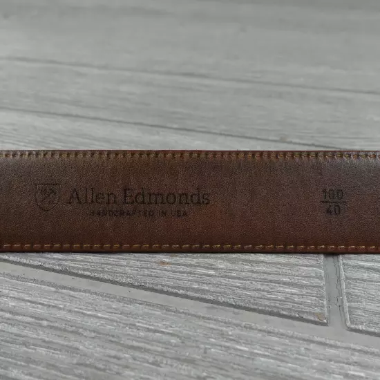 Allen Edmonds Brown Calfskin Leather Dress Belt Men's Size 40 100 39506