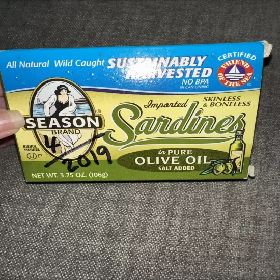 SEASON BRAND Sardines in Olive Oil, 5 pk./3.7 oz., 12/2023 - SHIPS FREE!