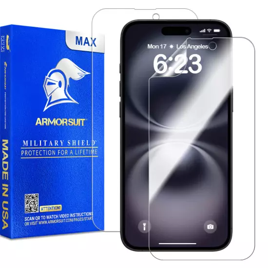 Pre-order ArmorSuit MilitaryShield [2 Pack]Apple iPhone 16 Plus Screen Protector