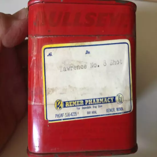 Bullseye powder tin