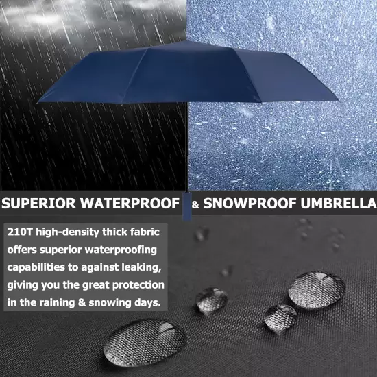 Travel Umbrella for Rain Compact Portable Umbrella UV Sun Protection Umbrella 10