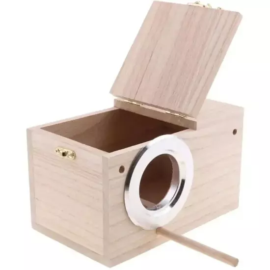 Wooden Bird Breeding Box Cage Nest for Parrot, Lovebirds, Finch - Home Tools NEW