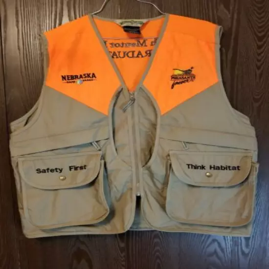 Bob Allen Nebraska youth mentor front loading hunting vest size L. (41)