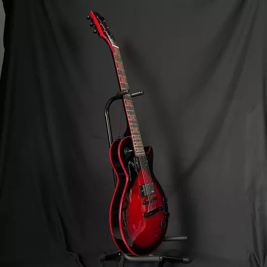 Red Blast Electric Guitar Rosewood Fingerboard with Red Inlays Black Widow