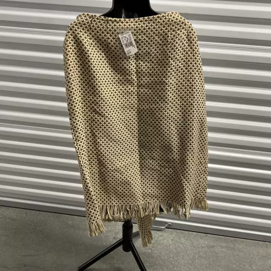 Ashley Stewart Size 14 Metallic Houndstooth Shawl Acrylic Wool