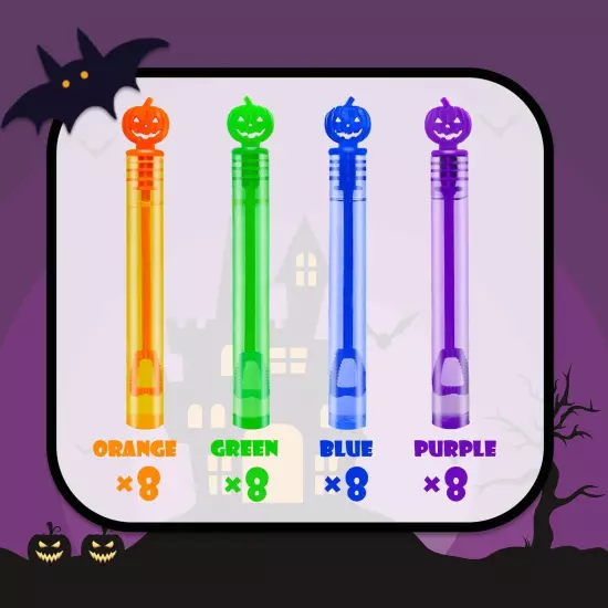 Halloween Treats Non Candy for Kids, Mini Bubble Wands Toddlers 32 Pack,... 