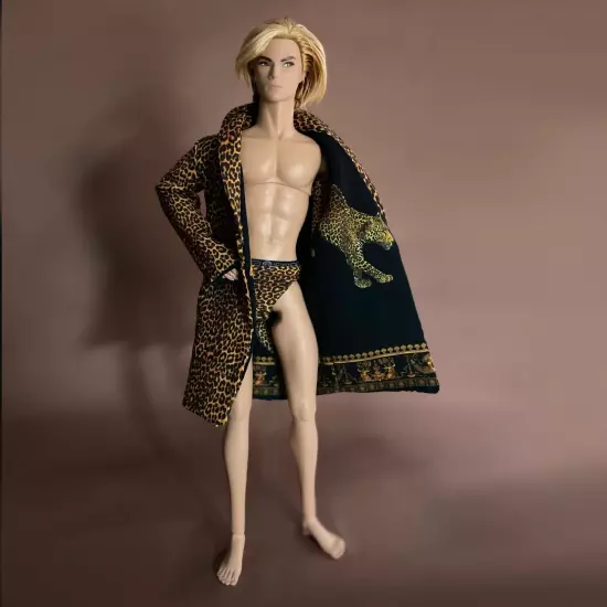 Reversible Tiger bathrobe and underwear (doll outfits) for Ken and FR Homme