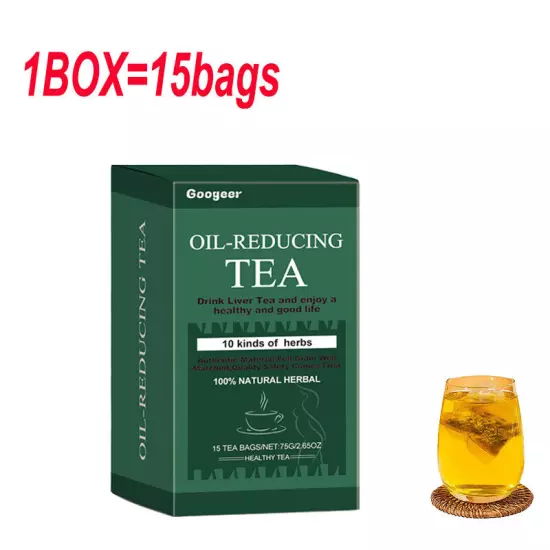 Oil-Reducing Tea-10 Herbal with Excellent Formula, Oil Cleansing Tea for Liver