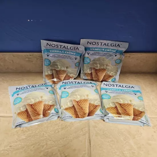 Nostalgia Ice Cream Mix Vanilla Creme Lot Of 5