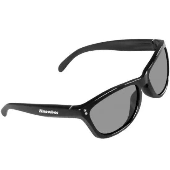 Snowbee Classic Retro Sunglasses - Gloss Black Frame / Smoke Lens - 18031-1