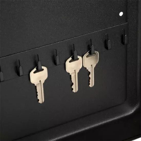 BARSKA 36 Key Hook Wall Mount Cabinet Safe w/ Combination Lock in Black, AX11820