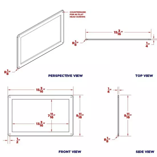 Simrad NSS 12" evo3/NSS evo3S Starboard Mounting/ Backing Plate. (Zeus3/3s Also)